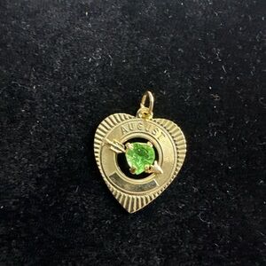 Gold filled August pendant